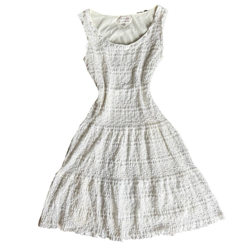 Lace drop waist dress